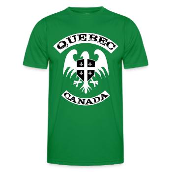 Quebec - Men's Functional T-Shirt - kelly green - Front - AI Model Male 178 dark (178cm)
