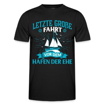 Junggesellenabschied Ehe Junggeselle - Männer Funktions-T-Shirt - Schwarz - Vorne - AI Model Male 178 dark (178cm)