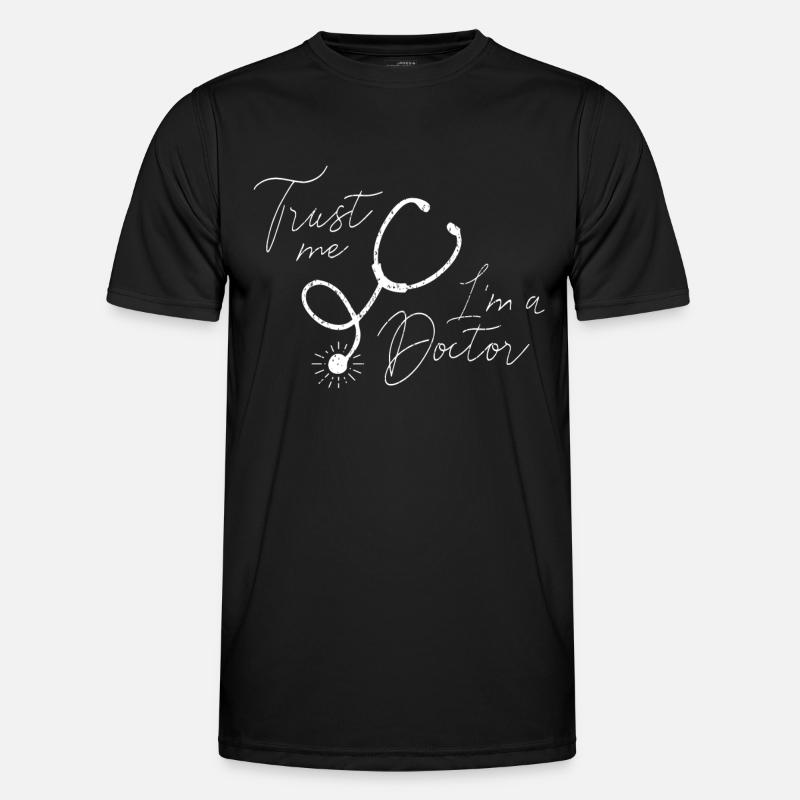 VERTRAUEN SIE, ICH BIN EIN DOKTOR - Männer Funktions-T-Shirt - Schwarz