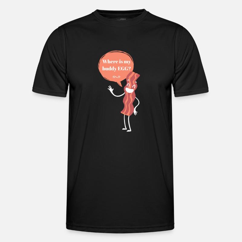 Bacon / EGG / Design / Baconstripes - Männer Funktions-T-Shirt - Schwarz