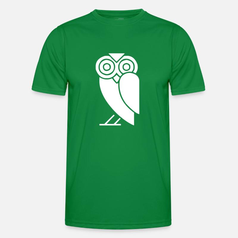 Comic Eule Männer Funktions-T-Shirt