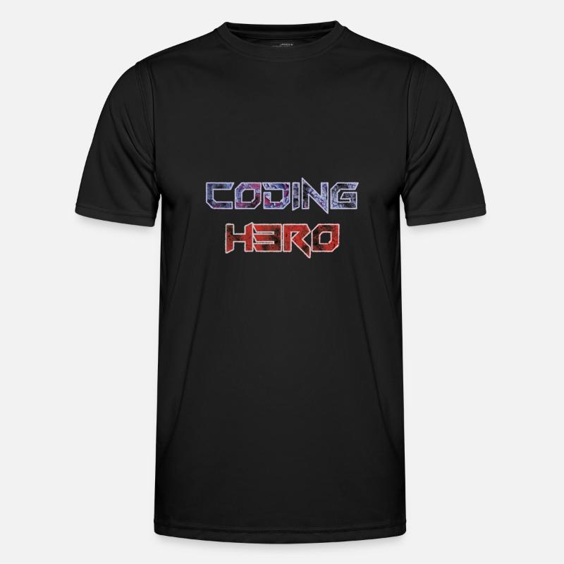 Coding Hero - Programmier-Held - Männer Funktions-T-Shirt - Schwarz