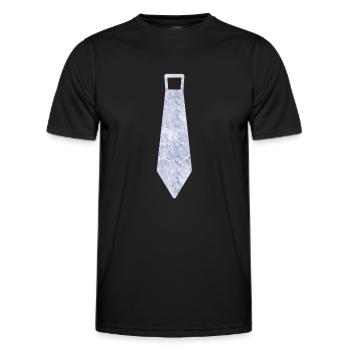 Krawatte - Männer Funktions-T-Shirt - Schwarz - Vorne - AI Model Male 178 dark (178cm)