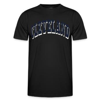 Cleveland - Männer Funktions-T-Shirt - Schwarz - Vorne - AI Model Male 178 dark (178cm)