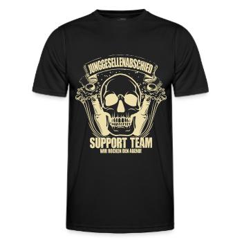 Junggesellenabschied Party Crew Feiern Hochzeit - Männer Funktions-T-Shirt - Schwarz - Vorne - AI Model Male 178 dark (178cm)