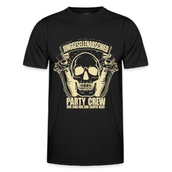 Junggesellenabschied Party Crew Feiern Hochzeit - Männer Funktions-T-Shirt - Schwarz - Vorne - AI Model Male 178 dark (178cm)