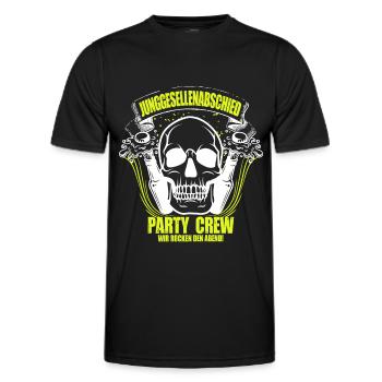 Junggesellenabschied Party Crew Feiern Hochzeit - Männer Funktions-T-Shirt - Schwarz - Vorne - AI Model Male 178 dark (178cm)