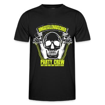 Junggesellenabschied Party Crew Feiern Hochzeit - Männer Funktions-T-Shirt - Schwarz - Vorne - AI Model Male 178 dark (178cm)