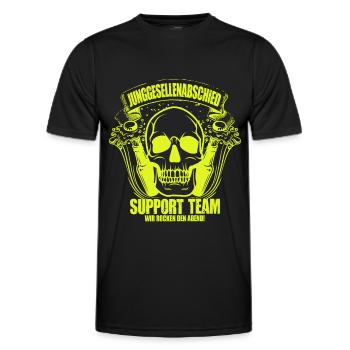 Junggesellenabschied Party Crew Feiern Hochzeit - Männer Funktions-T-Shirt - Schwarz - Vorne - AI Model Male 178 dark (178cm)