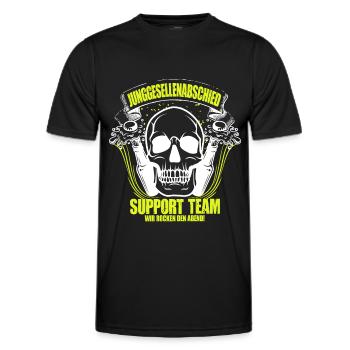 Junggesellenabschied Party Crew Feiern Hochzeit - Männer Funktions-T-Shirt - Schwarz - Vorne - AI Model Male 178 dark (178cm)