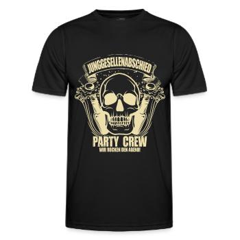Junggesellenabschied Party Crew Feiern Hochzeit - Männer Funktions-T-Shirt - Schwarz - Vorne - AI Model Male 178 dark (178cm)