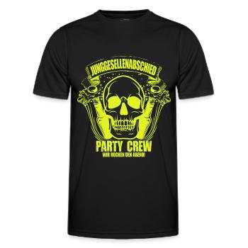 Junggesellenabschied Party Crew Feiern Hochzeit - Männer Funktions-T-Shirt - Schwarz - Vorne - AI Model Male 178 dark (178cm)