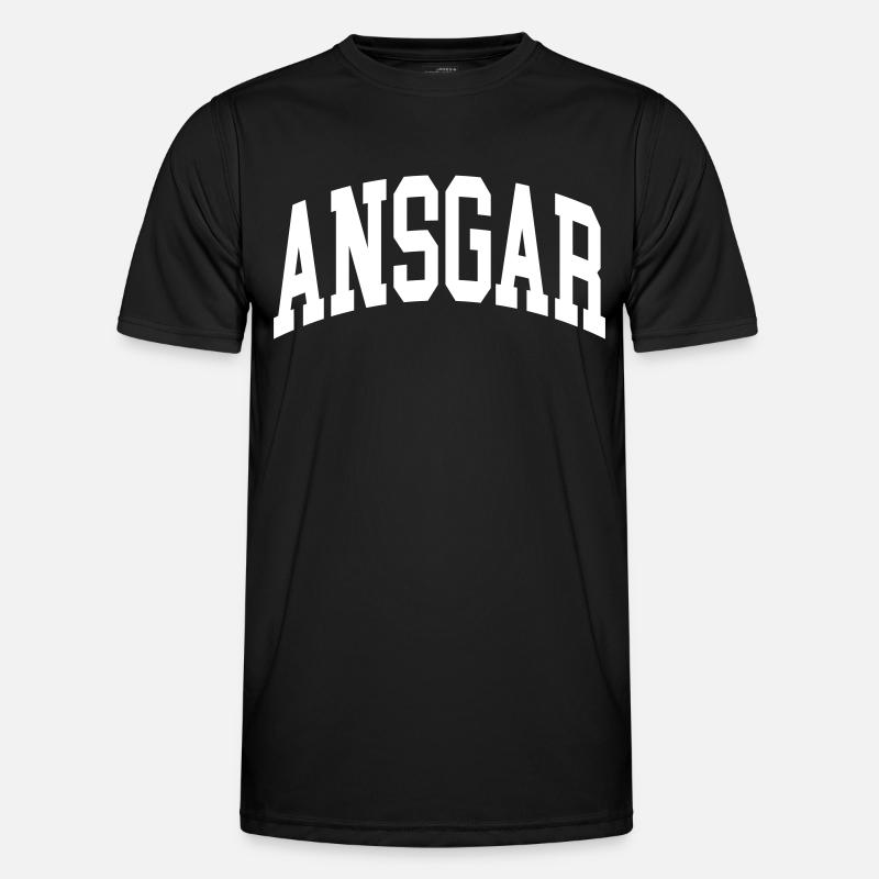Ansgar - Männer Funktions-T-Shirt - Schwarz