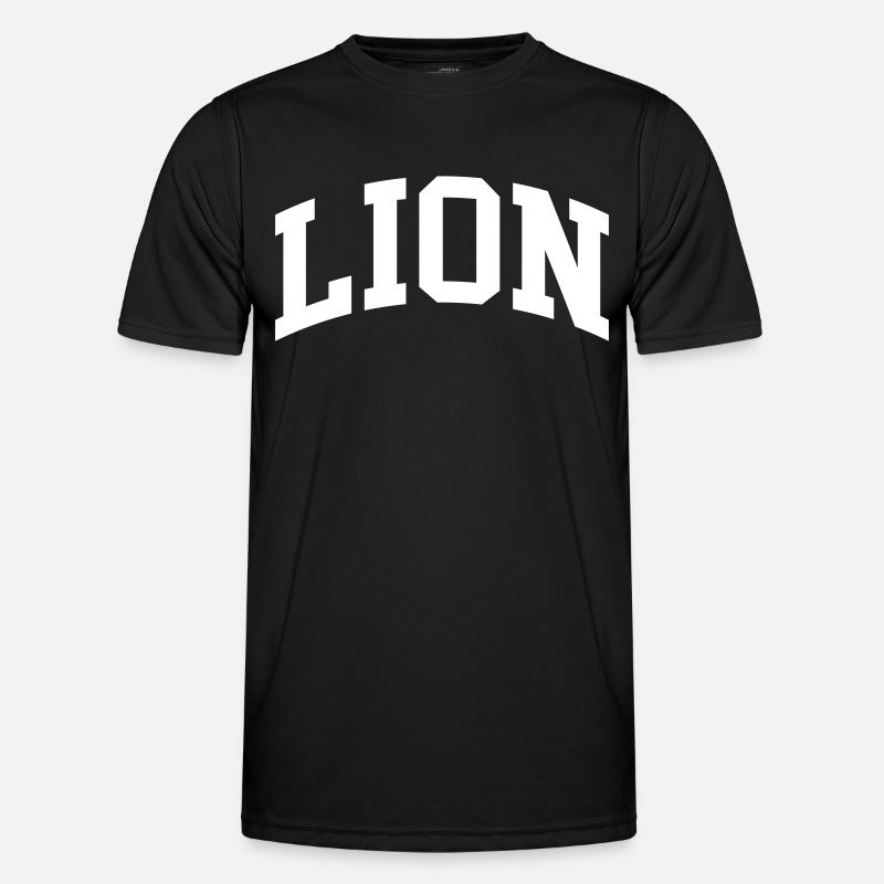 Lion - Männer Funktions-T-Shirt - Schwarz