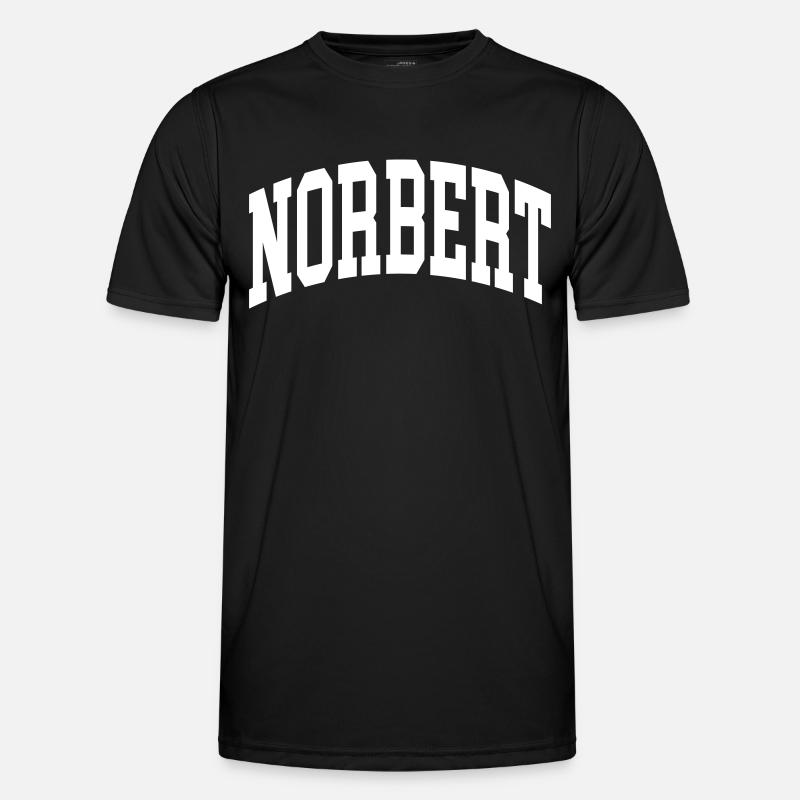 Norbert - Männer Funktions-T-Shirt - Schwarz