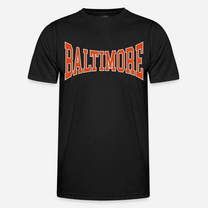 Baltimore - Männer Funktions-T-Shirt - Schwarz