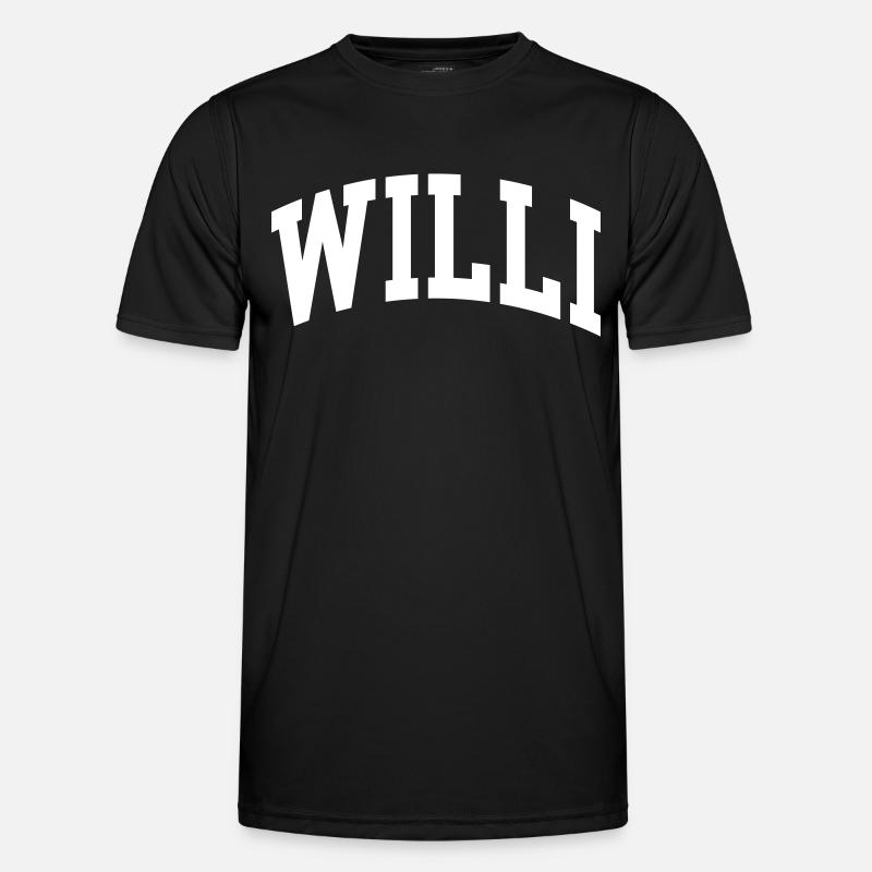 Willi - Männer Funktions-T-Shirt - Schwarz