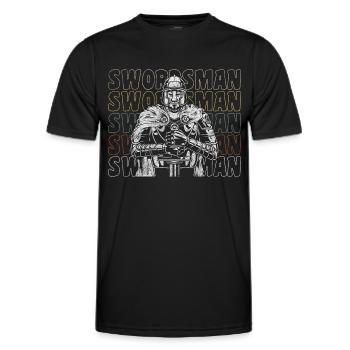 Schwert Krieger Schwerter - Männer Funktions-T-Shirt - Schwarz - Vorne - AI Model Male 178 dark (178cm)