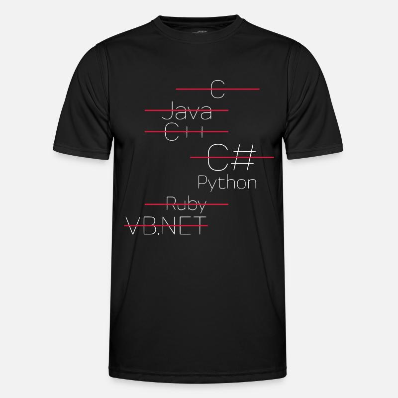 PYTHON CODING / PROGRAMMIERSPRACHE - Männer Funktions-T-Shirt - Schwarz