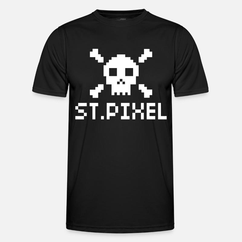 ST.Pixel heilige Pixel Nerd Motiv Männer Funktions-T-Shirt
