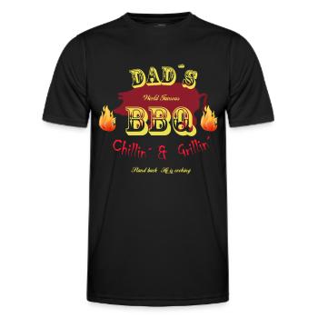 Dad´s Famous BBQ Chillin´& Grillin´ - Männer Funktions-T-Shirt - Schwarz - Vorne - AI Model Male 178 dark (178cm)
