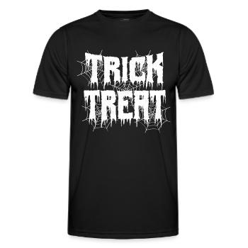trick treat, Halloween. - T-shirt sport Homme - noir - Devant - AI Model Male 178 dark (178cm)