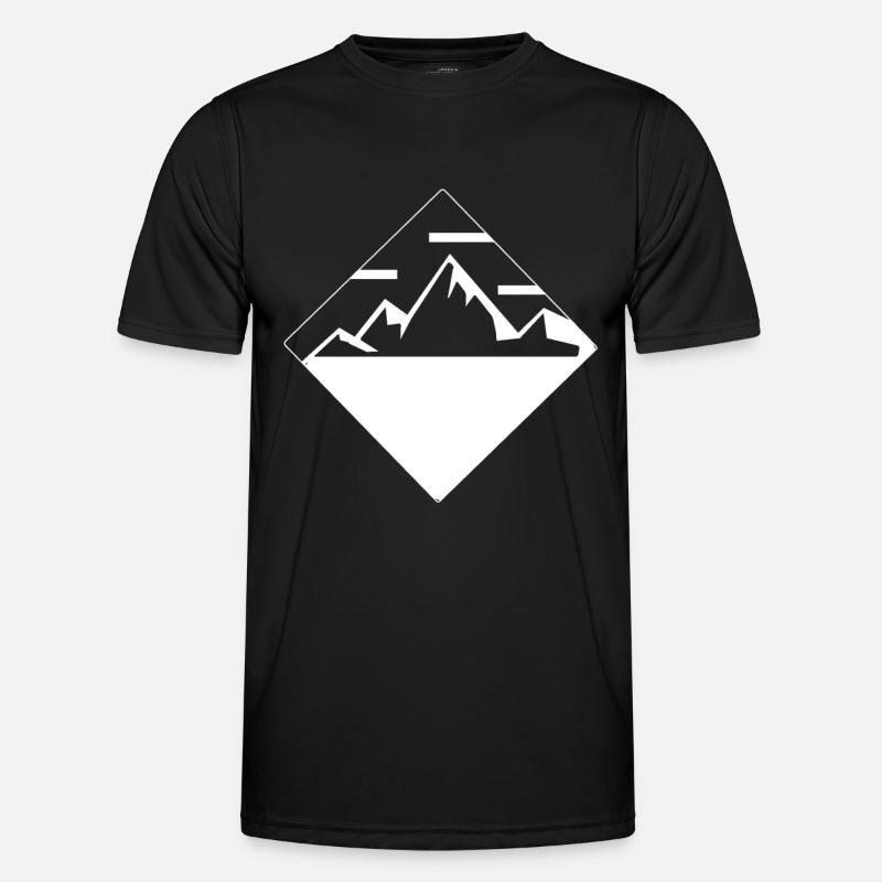 Square - Mountain - - Men's Functional T-Shirt - black