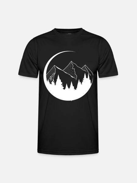 Circle - Mountain - (4) - Men's Functional T-Shirt - black
