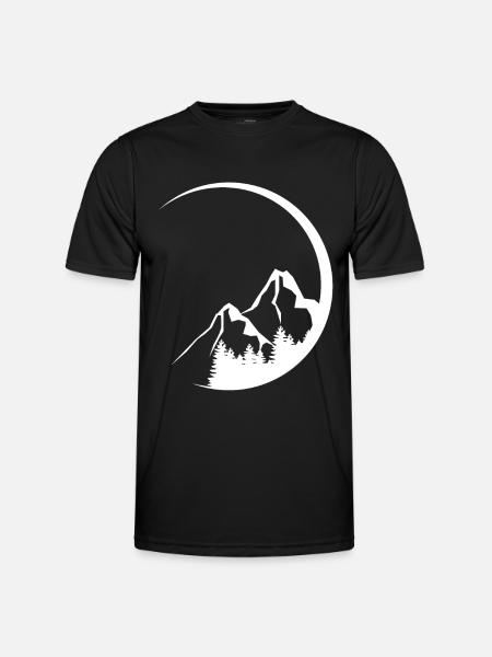 Circle - Mountain - (6) - Men's Functional T-Shirt - black