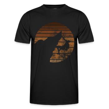 Retro - Klettern - - Männer Funktions-T-Shirt - Schwarz - Vorne - AI Model Male 178 dark (178cm)