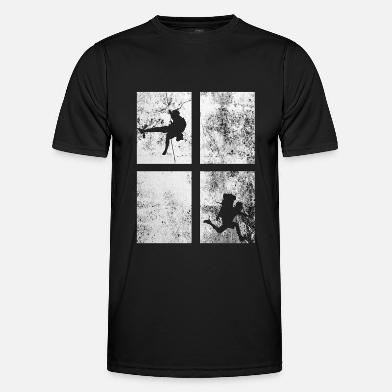 4 Rectangle - Climbing - - Men's Functional T-Shirt - black