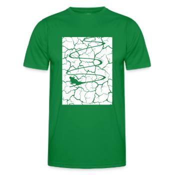 Ligne courbe - Ski - (12) - T-shirt sport Homme - vert - Devant - AI Model Male 178 dark (178cm)