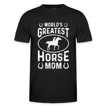 La plus grande maman de cheval du monde - T-shirt sport Homme - noir - Devant - AI Model Male 178 dark (178cm)