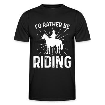 Je préfère rouler - T-shirt sport Homme - noir - Devant - AI Model Male 178 dark (178cm)