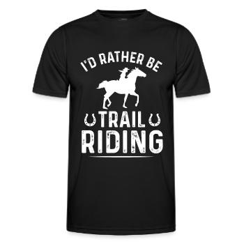 Je préfère rouler - T-shirt sport Homme - noir - Devant - AI Model Male 178 dark (178cm)