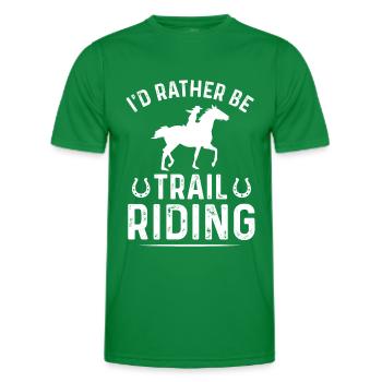 I would rather ride - Men's Functional T-Shirt - kelly green - Front - AI Model Male 178 dark (178cm)