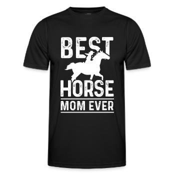 Meilleure maman de cheval de tous les temps - T-shirt sport Homme - noir - Devant - AI Model Male 178 dark (178cm)