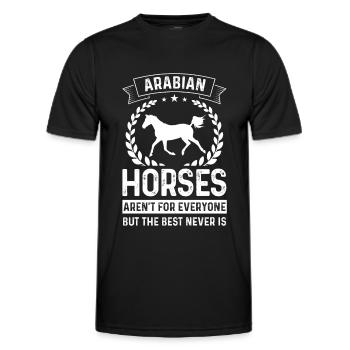 Les chevaux arabes ne sont pas pour tout le monde, mais le - T-shirt sport Homme - noir - Devant - AI Model Male 178 dark (178cm)