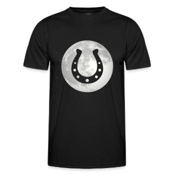Full Moon - Horse - Horseshoe - - Men's Functional T-Shirt - black - Front - AI Model Male 178 dark (178cm)
