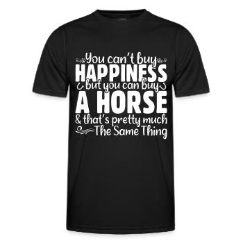 Vous ne pouvez pas acheter de chance, mais vous pouvez acheter une livre. - T-shirt sport Homme - noir - Devant - AI Model Male 178 dark (178cm)