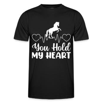 You held my heart - - Men's Functional T-Shirt - black - Front - AI Model Male 178 dark (178cm)