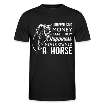 Celui qui a dit que l’argent n’est pas un - T-shirt sport Homme - noir - Devant - AI Model Male 178 dark (178cm)