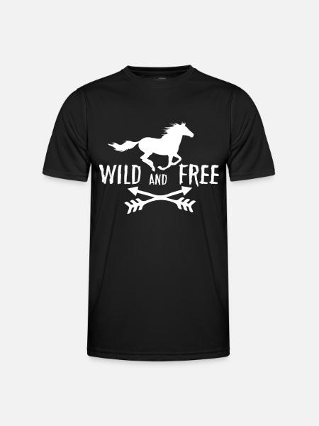 Sauvage et libre 2 - - T-shirt sport Homme - noir