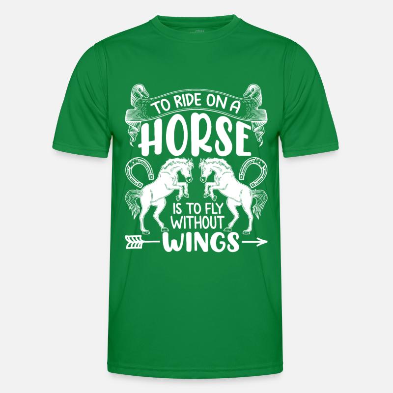 Monter à cheval, c’est comme monter sans ailes. T-shirt sport Homme