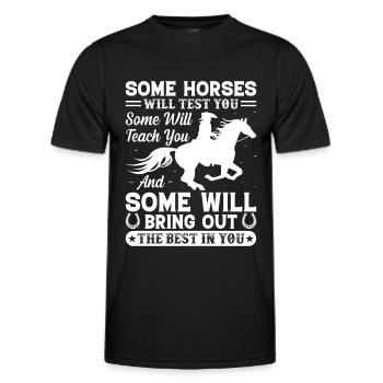Certains chevaux vous testeront Certains le feront - T-shirt sport Homme - noir - Devant - AI Model Male 178 dark (178cm)