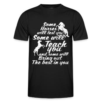 Certains chevaux vous testeront Certains le feront - T-shirt sport Homme - noir - Devant - AI Model Male 178 dark (178cm)