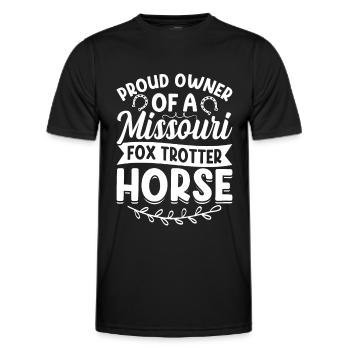 Fier propriétaire d’un cheval de trotter du Missouri - - T-shirt sport Homme - noir - Devant - AI Model Male 178 dark (178cm)