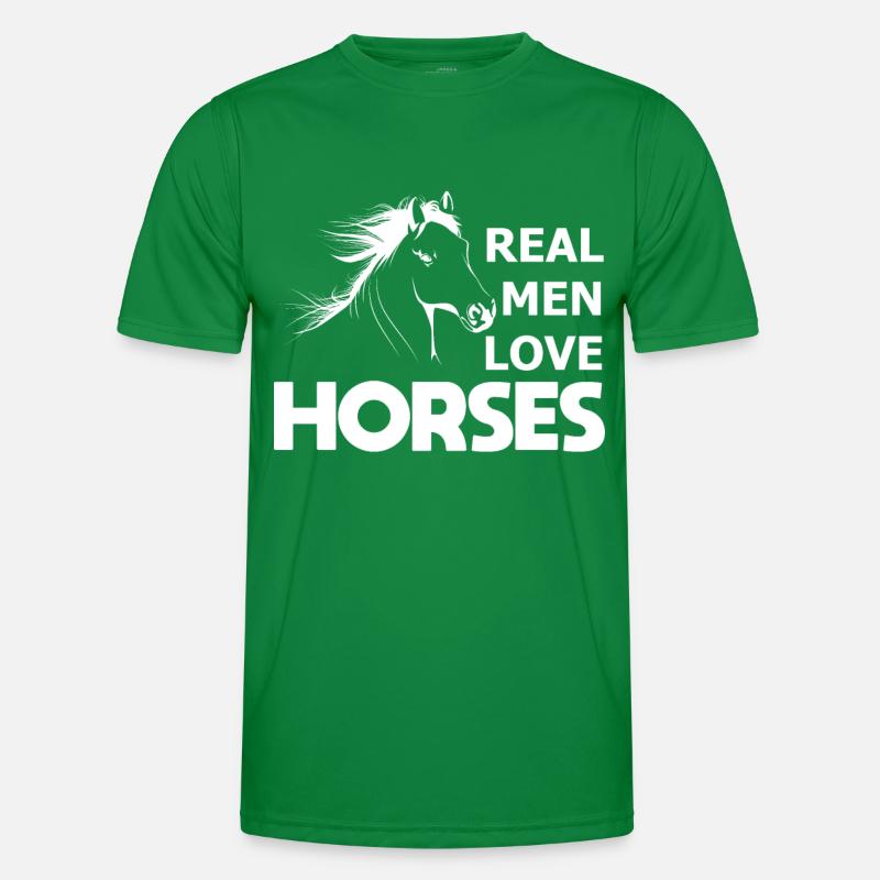Echte Männer lieben Pferde - Männer Funktions-T-Shirt