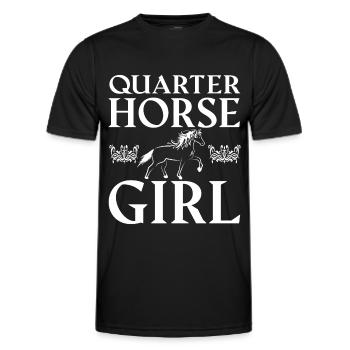 Quarter Horse Girl - - Men's Functional T-Shirt - black - Front - AI Model Male 178 dark (178cm)