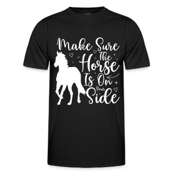 Assurez-vous que le cheval est de votre côté - - T-shirt sport Homme - noir - Devant - AI Model Male 178 dark (178cm)